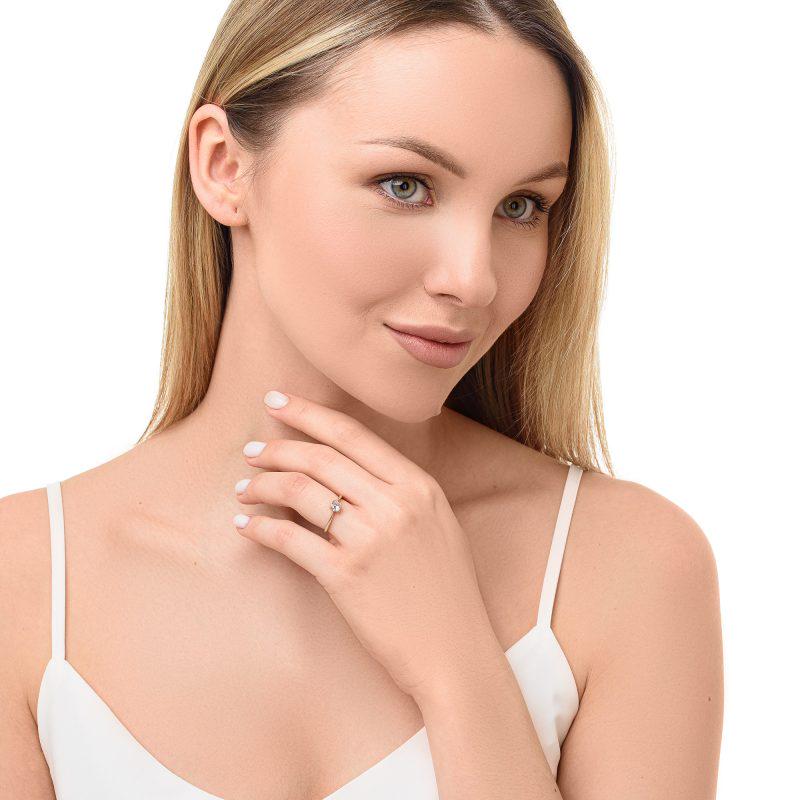 Каблучка золота Взаємне кохання р. 17 (1010100377-ч-17) - фото 2 Каблучка золота Взаємне кохання р. 17 (1010100377-ч-17) - фото 2