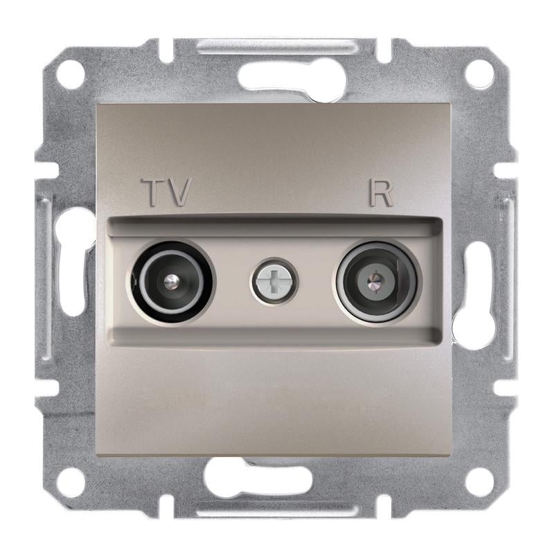 Розетка проходная Schneider Electric Asfora TV/R 4dB ABS Бронзовый (EPH3300269)