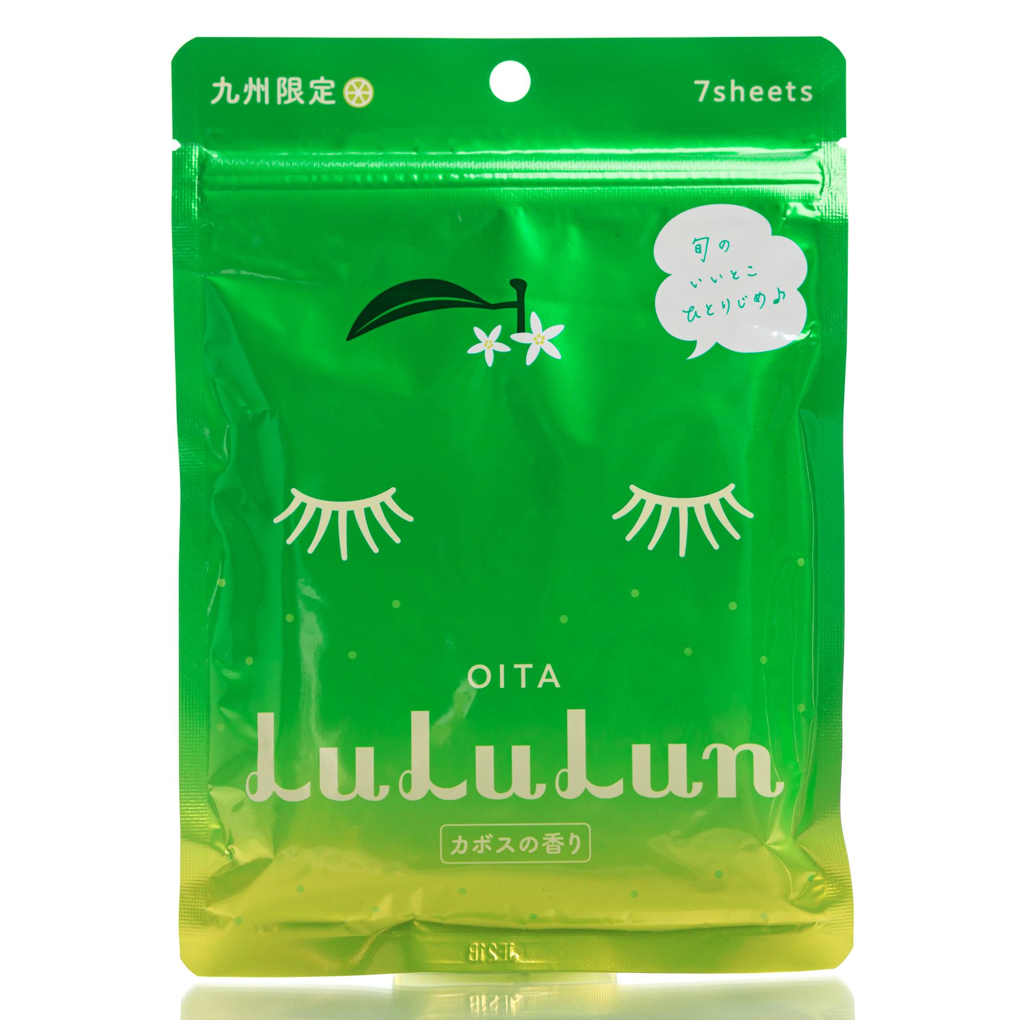 Маска для сужения пор тканевая Lululun Premium Face Mask Kabosu 7 шт. - фото 1