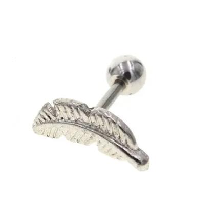 Сережка на хрящ з листям 1 шт. (2740917702)