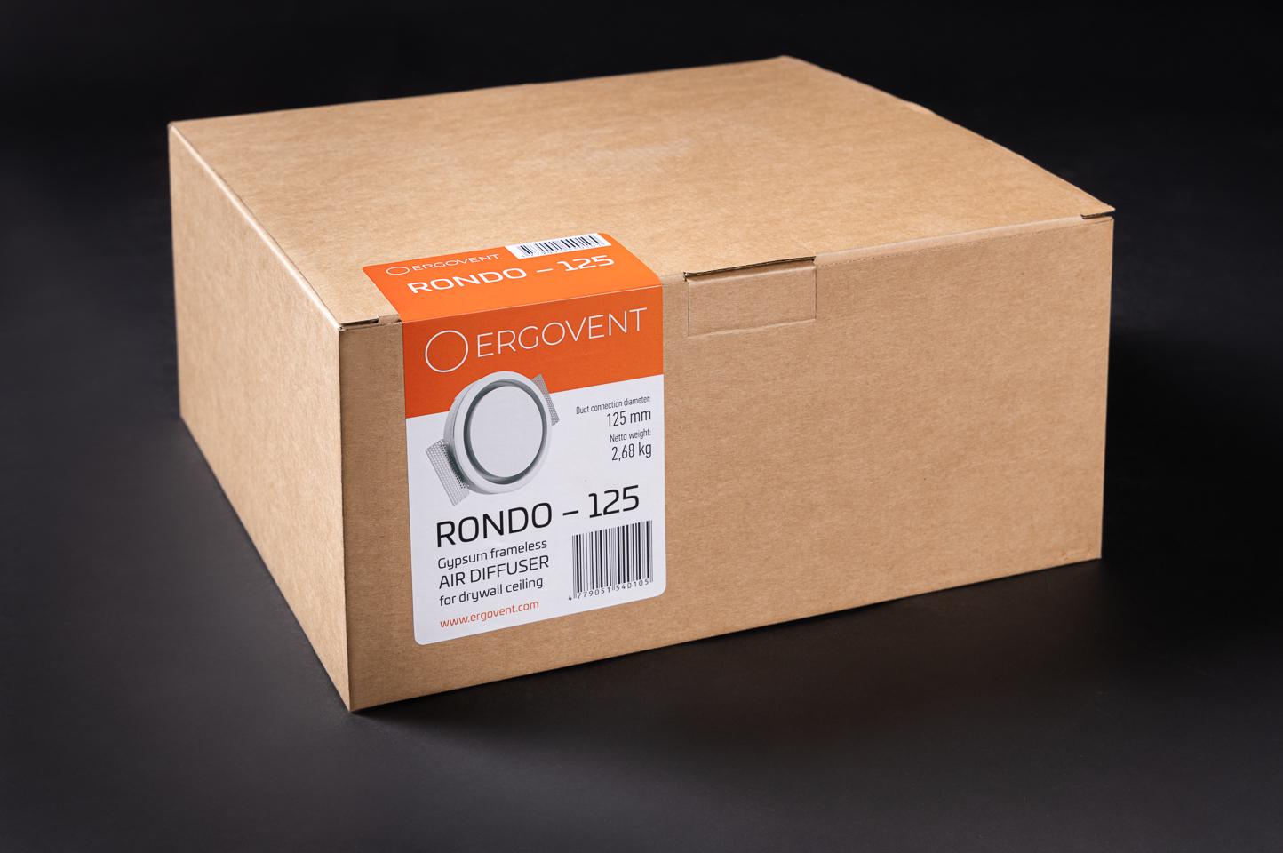 Круглые гипсовые диффузоры Ergovent Rondo-160 встраиваются в потолок (4779051540129) - фото 19