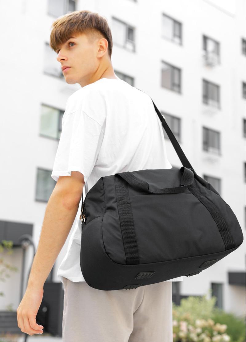 Спортивная сумка мужская Sambag Vogue LQH тканевая 45х26х20 см Черный (90221065m)