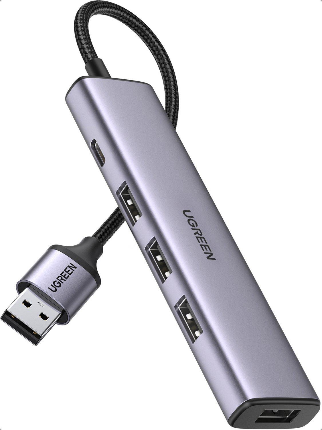 Хаб USB UGREEN CM473 4в1 Grey (20805)