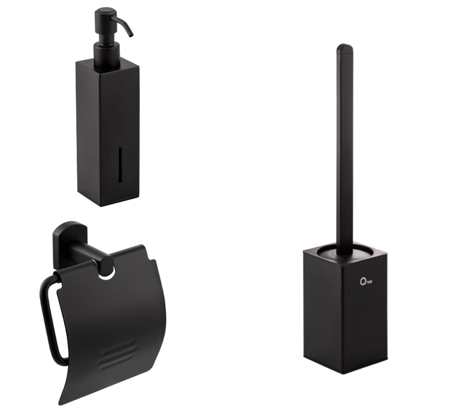 Набор аксессуаров для ванной Q-tap Liberty Черный (339383393533915)