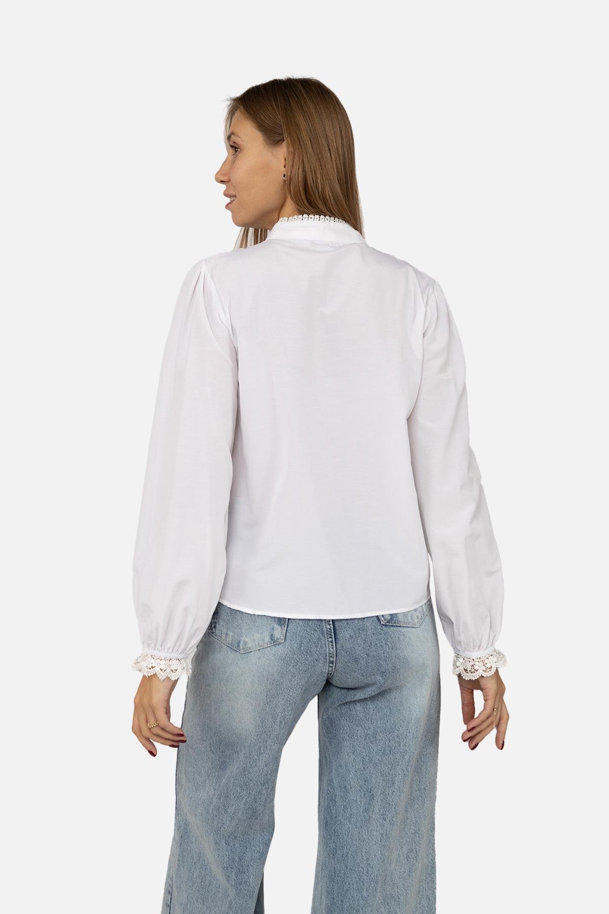 Блуза жіноча ЦБ-00262213 р. 44 Білий (SKT001026195) - фото 4 Блуза жіноча ЦБ-00262213 р. 44 Білий (SKT001026195) - фото 4