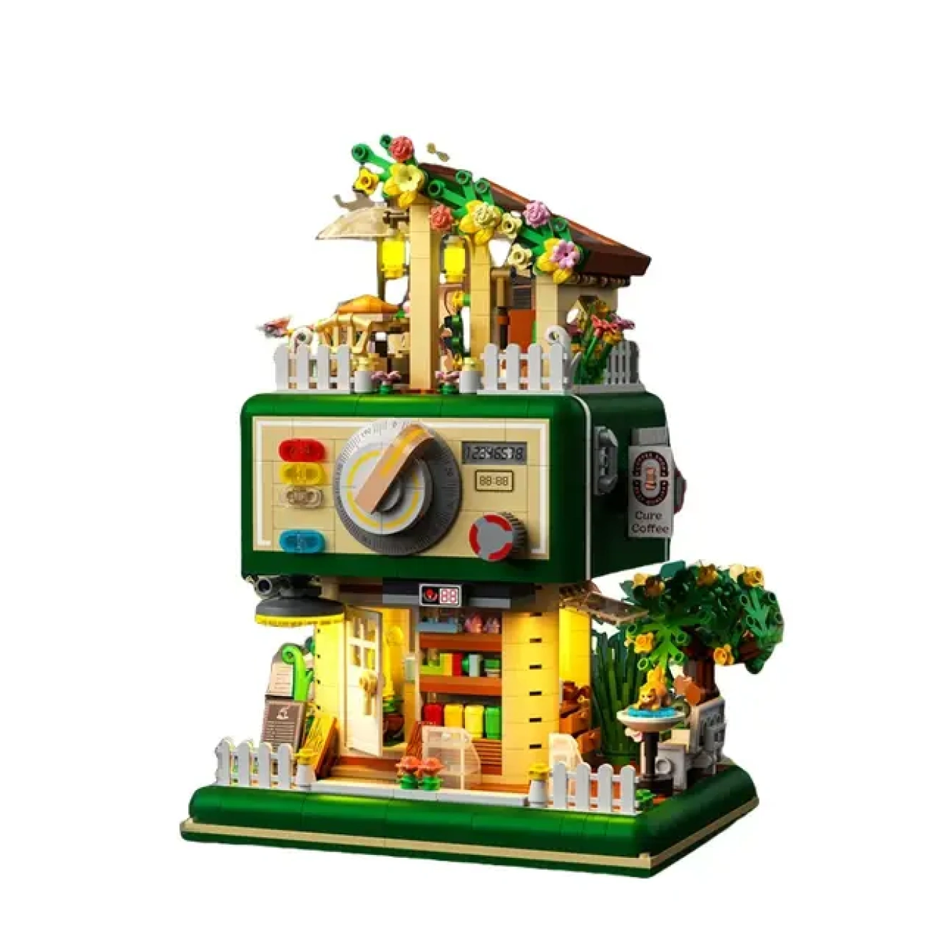 Конструктор детский кофейня с подвижными элементами и фигурками 1057 дет.