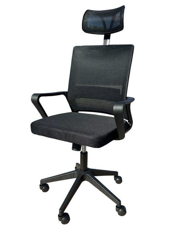 Кресло компьютерное Perfect Home OC-8330 с подлокотниками и подголовником Черный (PFH-092057)