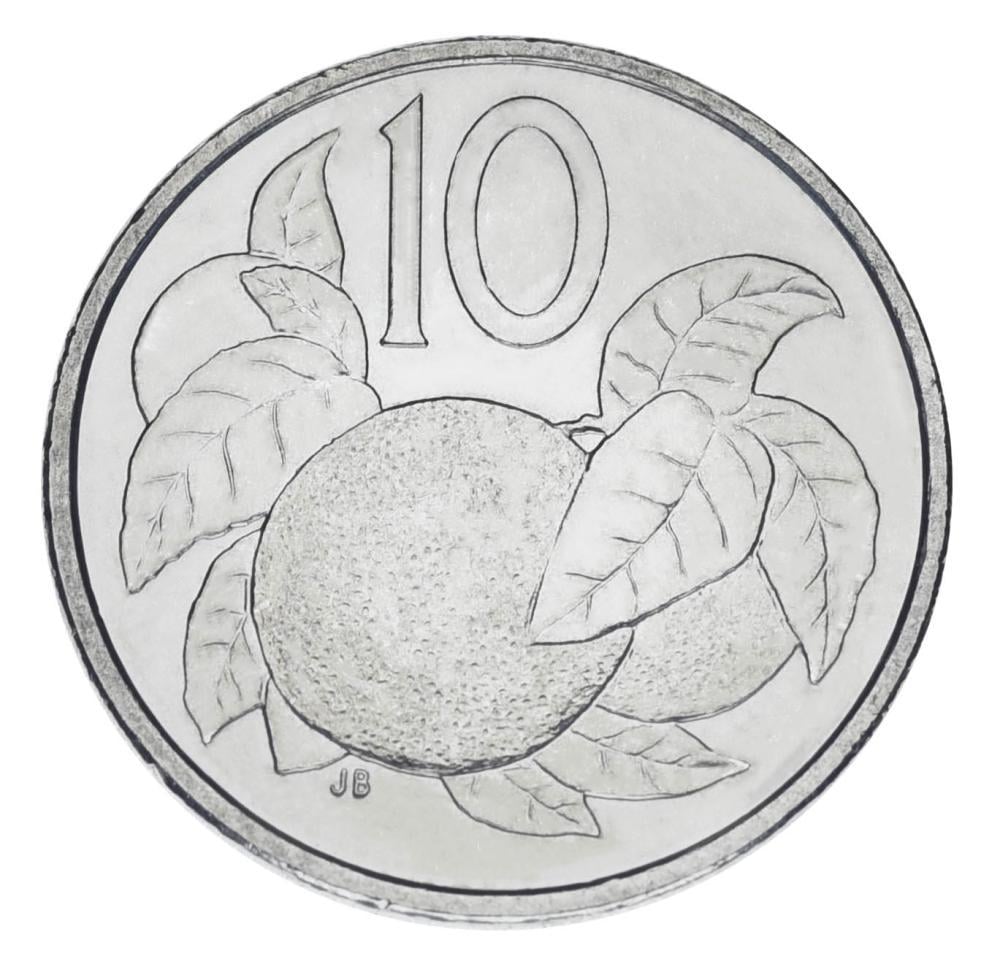 Коллекционная монета Острова Кука 10 центов 2015 UNC (М02783)