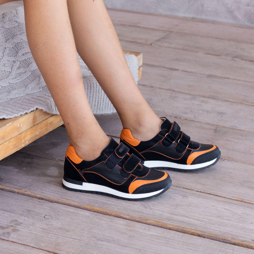 Черевики для хлопчиків The Leo 1335 р. 37 24 см Чорний/Помаранчевий - фото 7