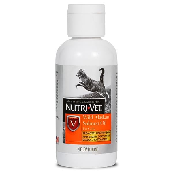Добавка витаминная для шерсти котов Nutri-Vet Wild Alaskan Salmon Oil 0,118 л (669125699492)