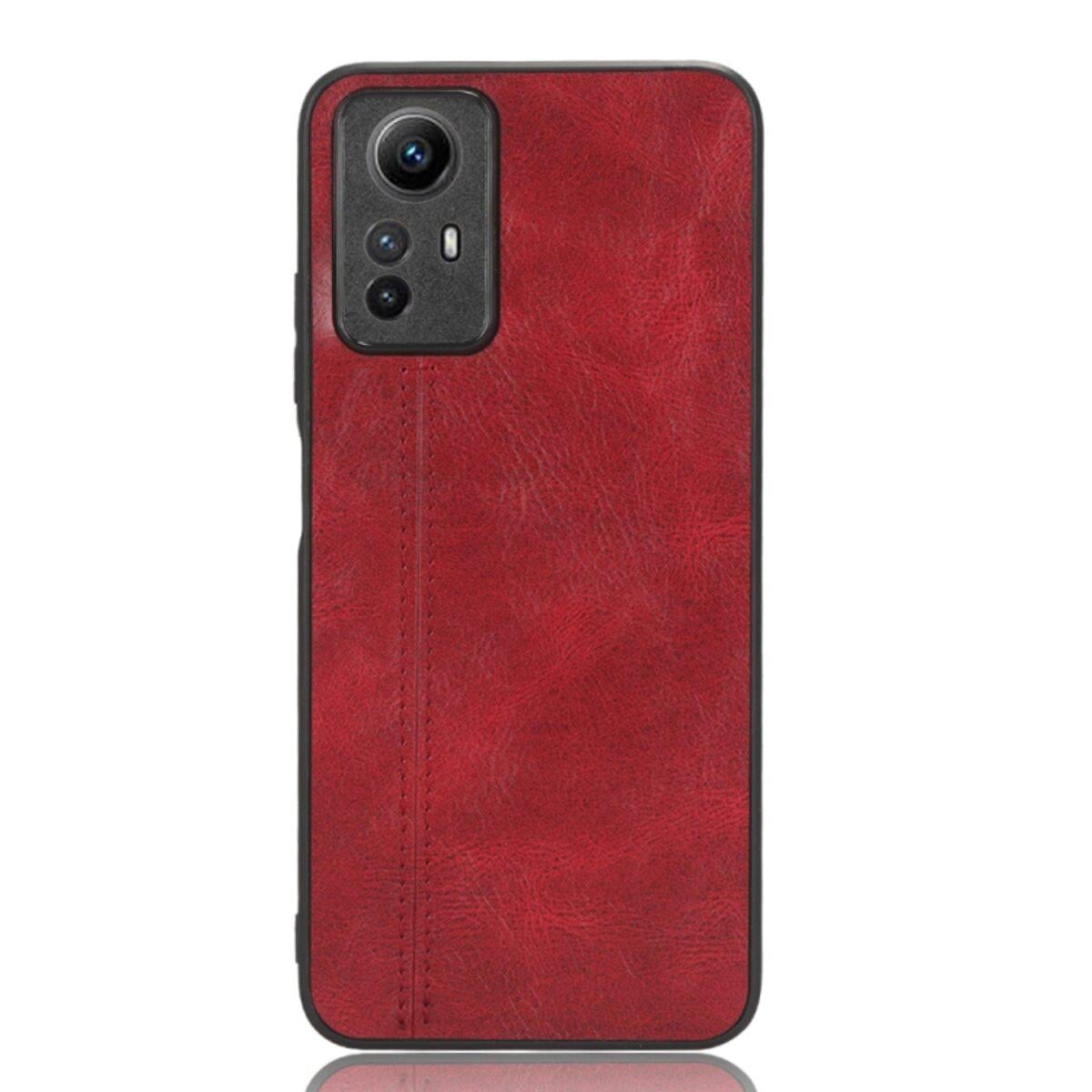 Противоударный чехол для Xiaomi Redmi Note 12s Cosmiс Leather Case Red