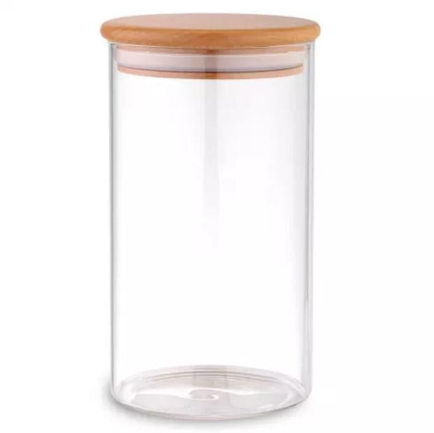 Банка с бамбуковой крышкой Stenson 800 мл 8,5х15 см (AN013550)