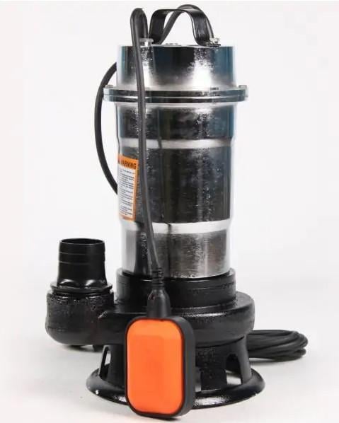 Насос фекальный Wisla WQS 2-2.5 хромированный чугун/нержавейка для грязной воды/фекалий/сливных ям с поплавком шланг 20 м (30489865) - фото 5