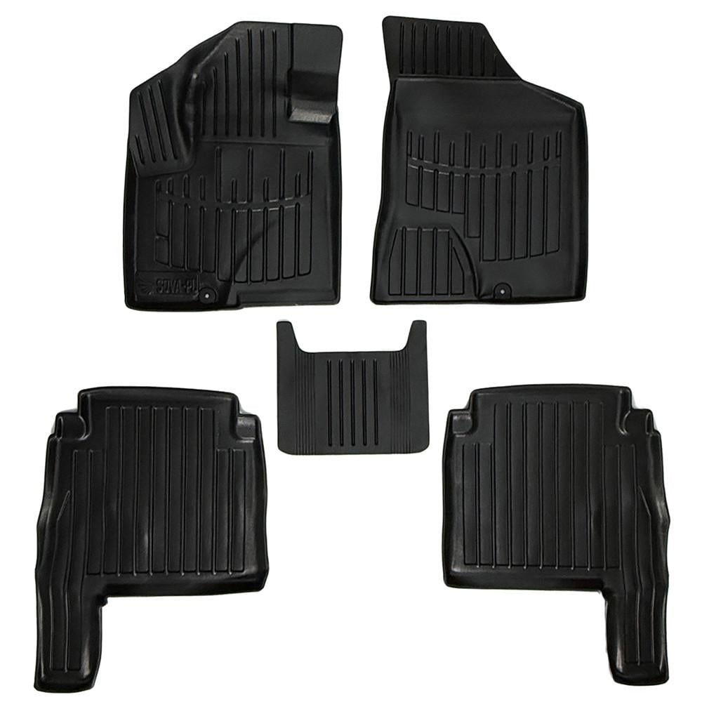 Коврики в салон SOVA-PL для Hyundai Santa Fe II 2006-2010 резиновые 5 шт. Черный (28800693)