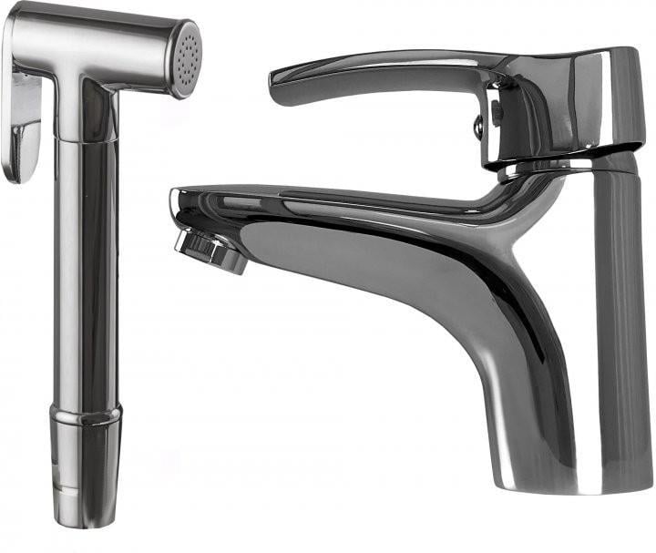 Змішувач для раковини Globus LUX Queensland GLQU-0222 з гігієнічним душом - фото 2 Змішувач для раковини Globus LUX Queensland GLQU-0222 з гігієнічним душом - фото 2