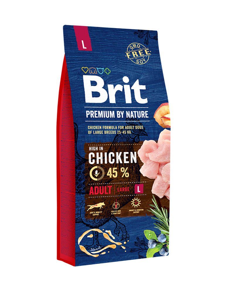 Корм сухой Brit Premium Adult L для больших собак 15 кг (170827/6468)