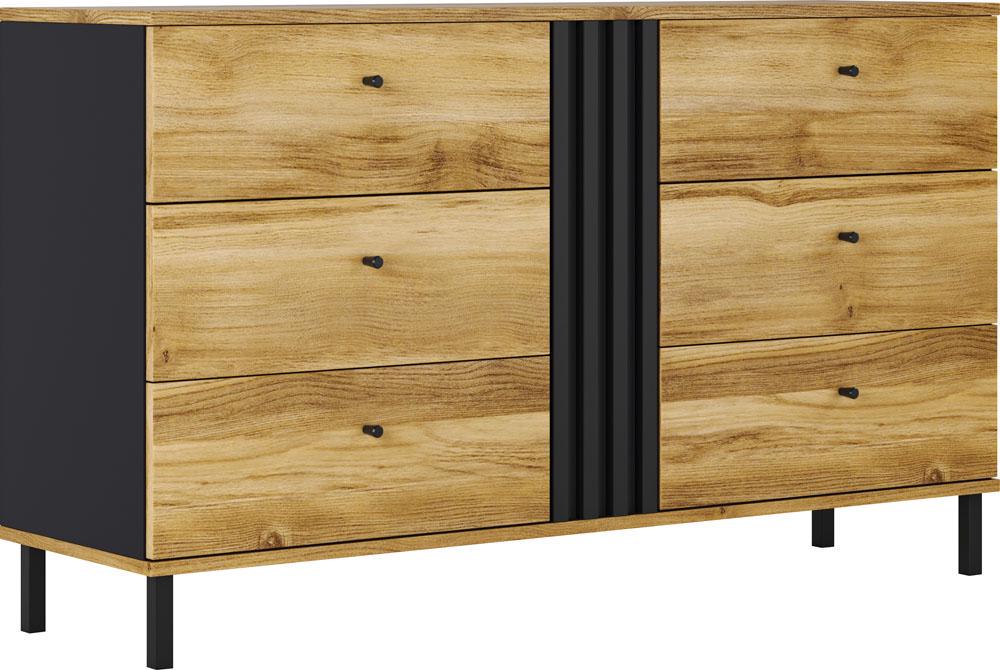 Комод Тео 3 ящика/3 ящика Золотой дуб (000-000-229)