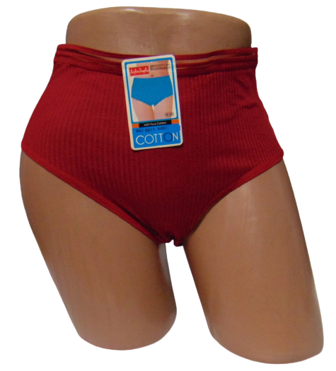 Женские трусики в рубчик JiaoJiao 6611 5XL Бордовый (1723133532)