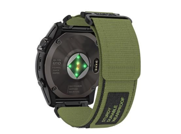 Ремешок Nylon Loop для смарт-часов Garmin Fenix 7/7S/7 Pro/7S Pro/6/6 Pro 22 мм Зеленый - фото 1