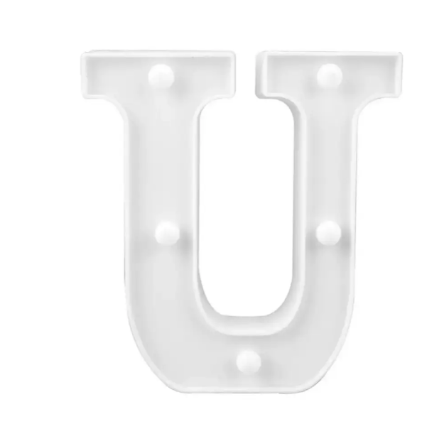 Літера led об'ємна U маленька 16x11 см Білий (553099) - фото 2 Літера led об'ємна U маленька 16x11 см Білий (553099) - фото 2