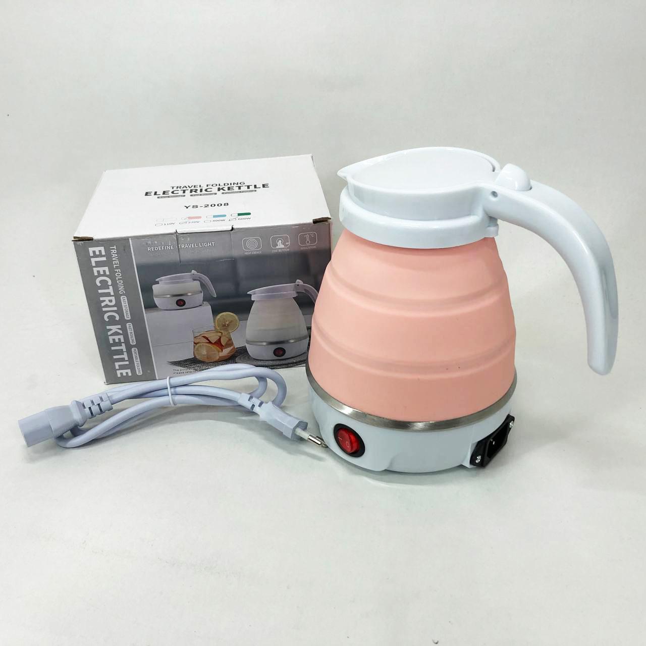 Электрочайник складной Travel Folding 600 мл Розовый - фото 10 Электрочайник складной Travel Folding 600 мл Розовый - фото 10