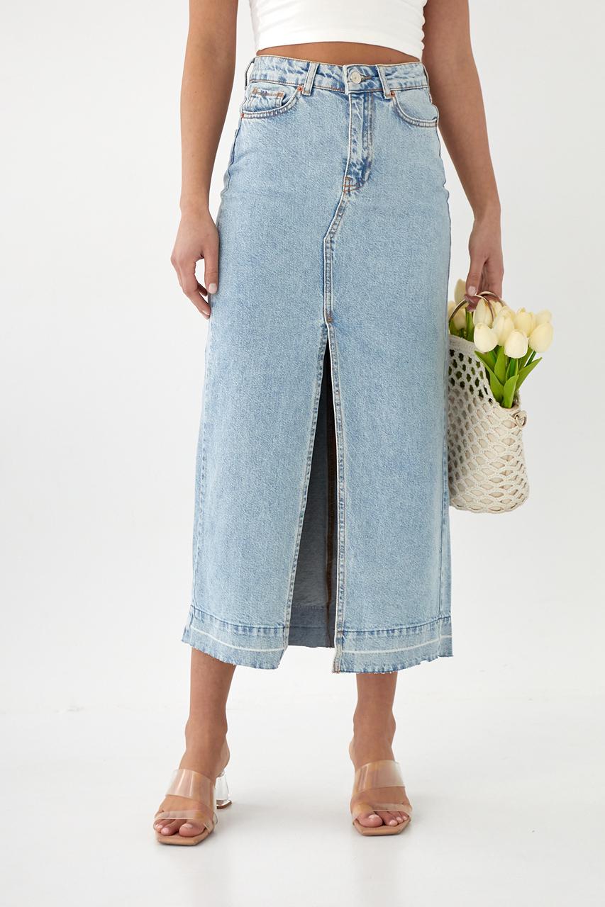 Спідниця джинсова максі Denim Palace р. 38 Блакитний (9505917)