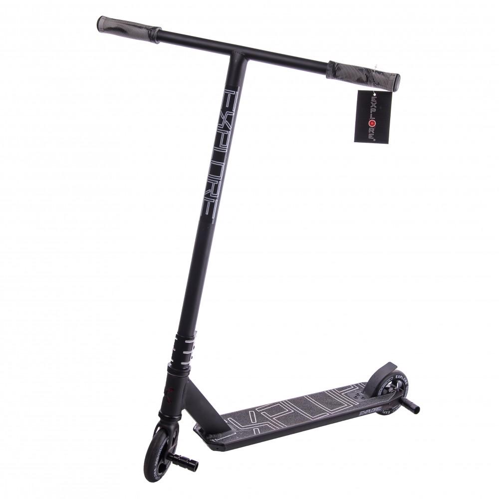 Трюковый самокат Explore Hard Deluxe HIC + пеги Черный