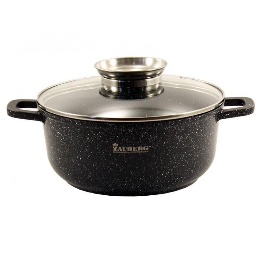 Кастрюля ZAUBERG ZB-0326-BL алюминиевая с мраморным покрытием 5,5 л (1834727872)