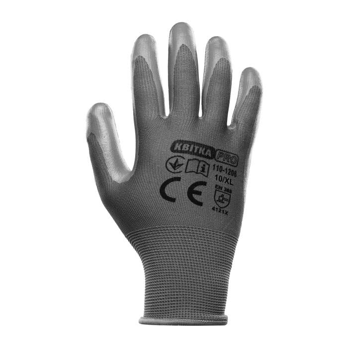 Перчатки с нитриловым покрытием КВІТКА PRO Expert 12 пар XL (110-1206-10)