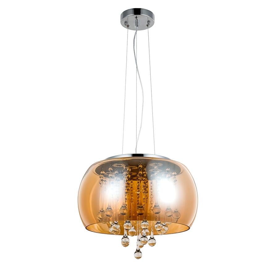 Подвесной светильник светодиодный Levistella 800P8057 led 400х205 Хром/Янтовой (137556)
