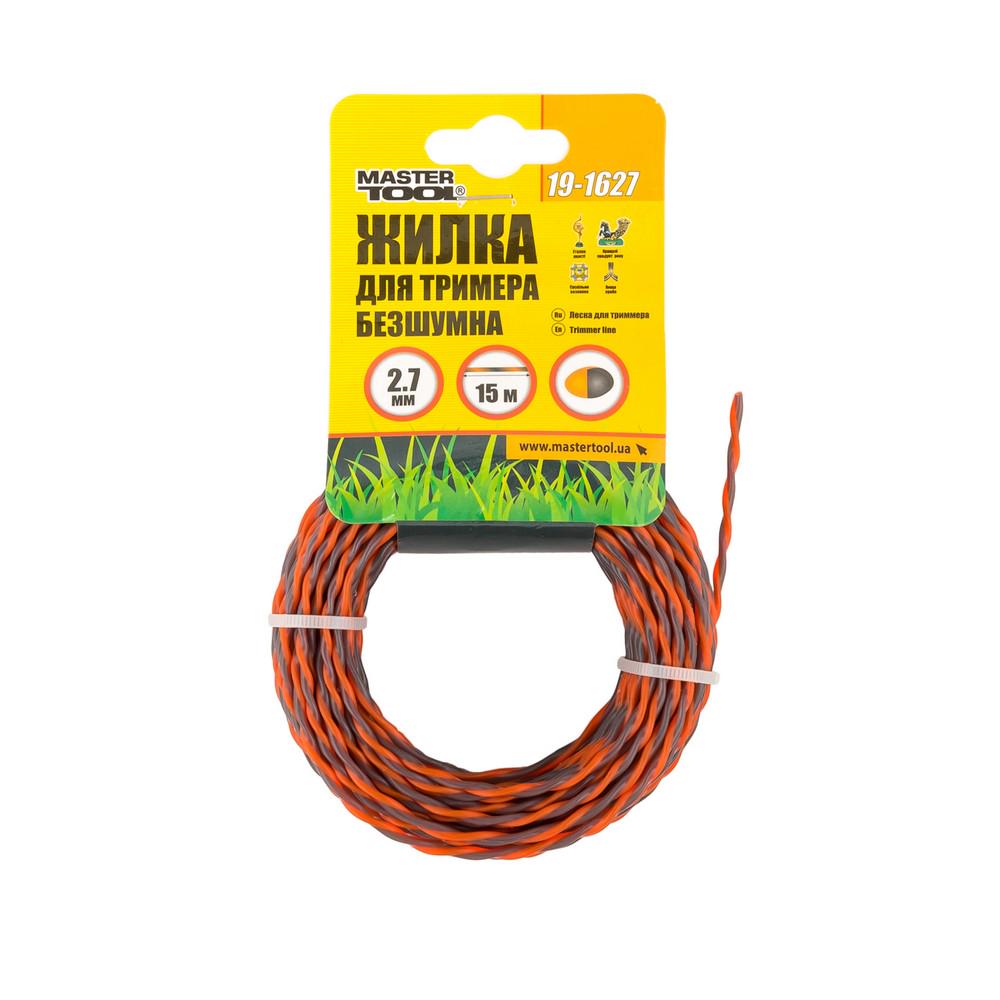 Леска для триммера Mastertool GM Spiral 2.70 мм 15 м двухцветная бесшумная (14269) - фото 2 Леска для триммера Mastertool GM Spiral 2.70 мм 15 м двухцветная бесшумная (14269) - фото 2