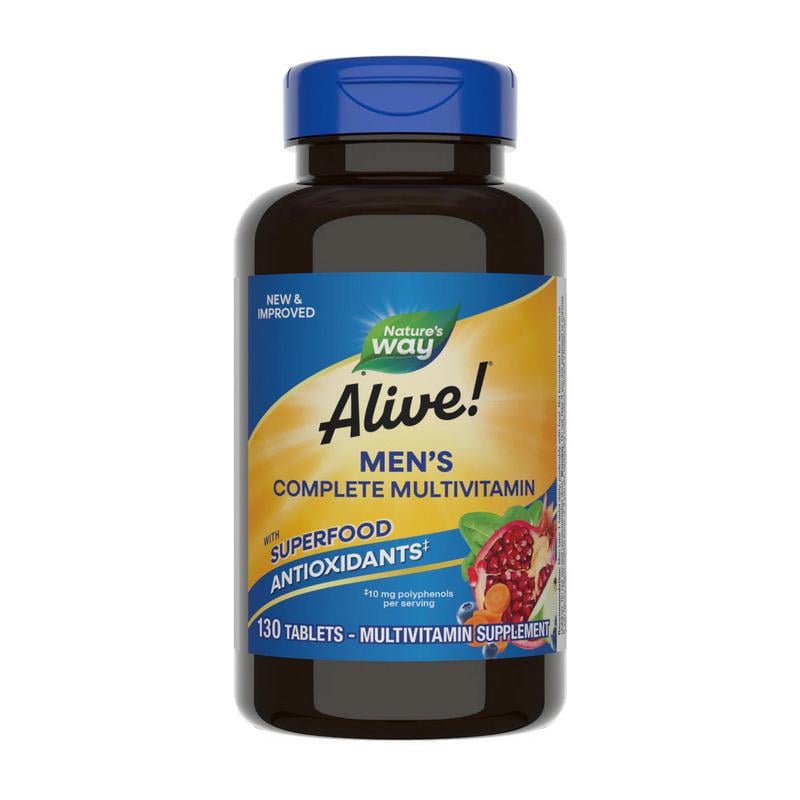 Витамины для мужчин без железа 1 в день Nature's Way Alive! Men's Complete 130 табл.