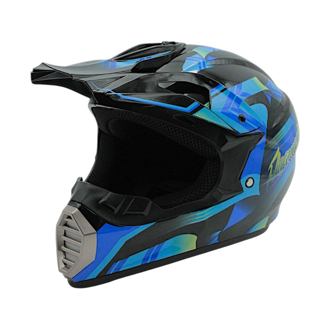 Шлем закрытый кросс/эндуро IBK 126 FLAGMASTER XXL 63-64 см Синий глянцевый