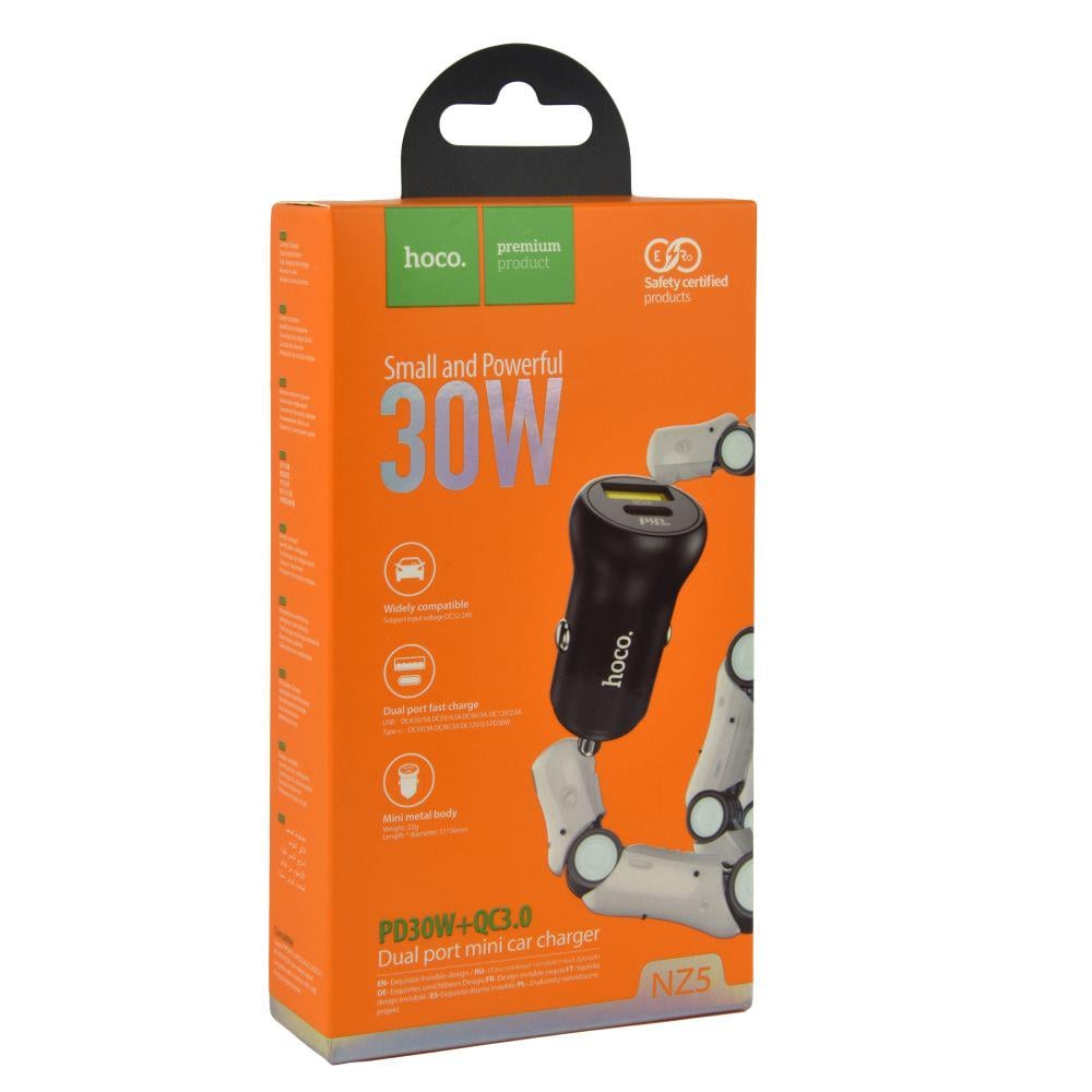 Зарядний пристрій автомобільний Hoco NZ5 Smooth road PD30W+QC3,0 (27731490) - фото 2 Зарядний пристрій автомобільний Hoco NZ5 Smooth road PD30W+QC3,0 (27731490) - фото 2