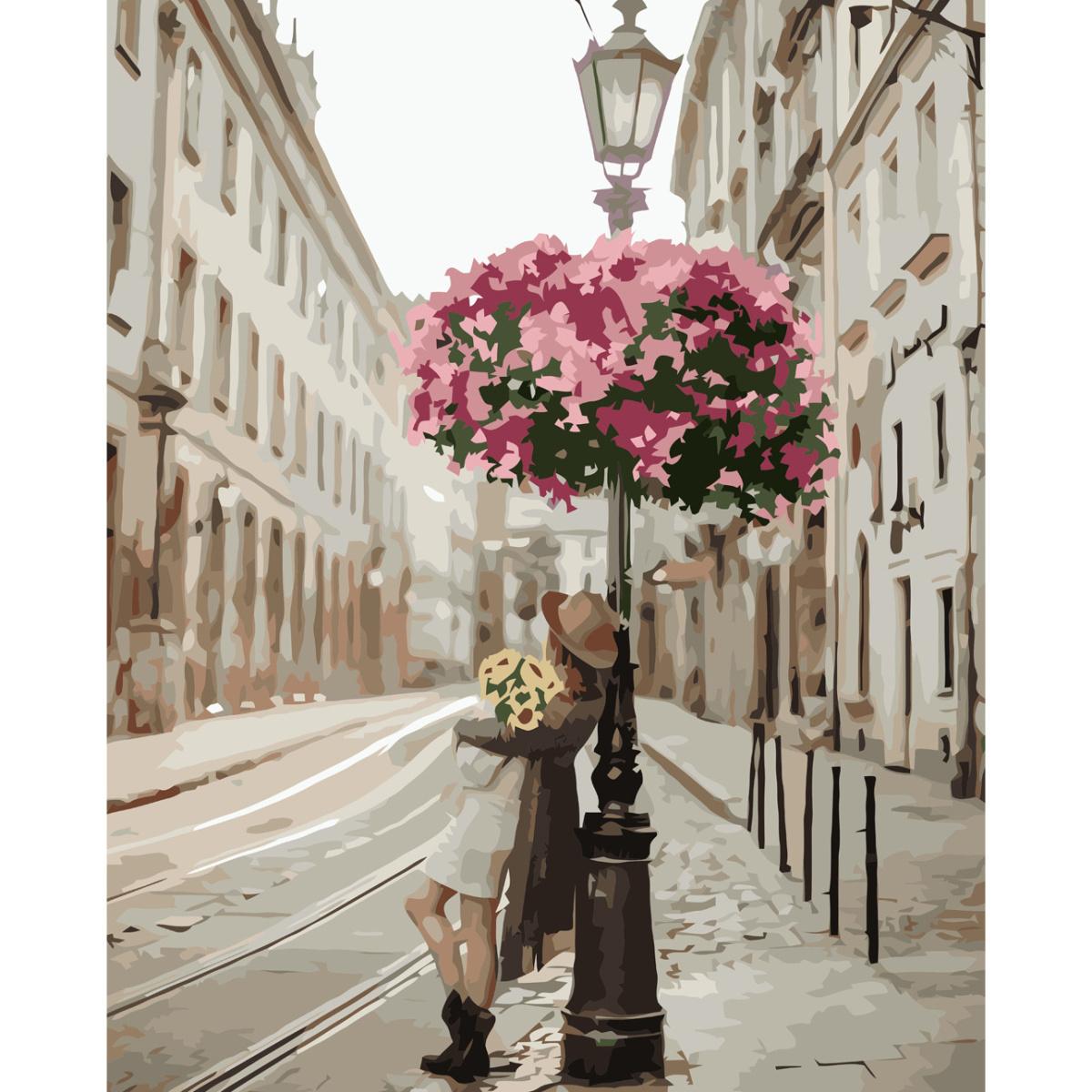 Картина по номерам Strateg Цветы на луговых столбах 40x50 см (VA-3735)