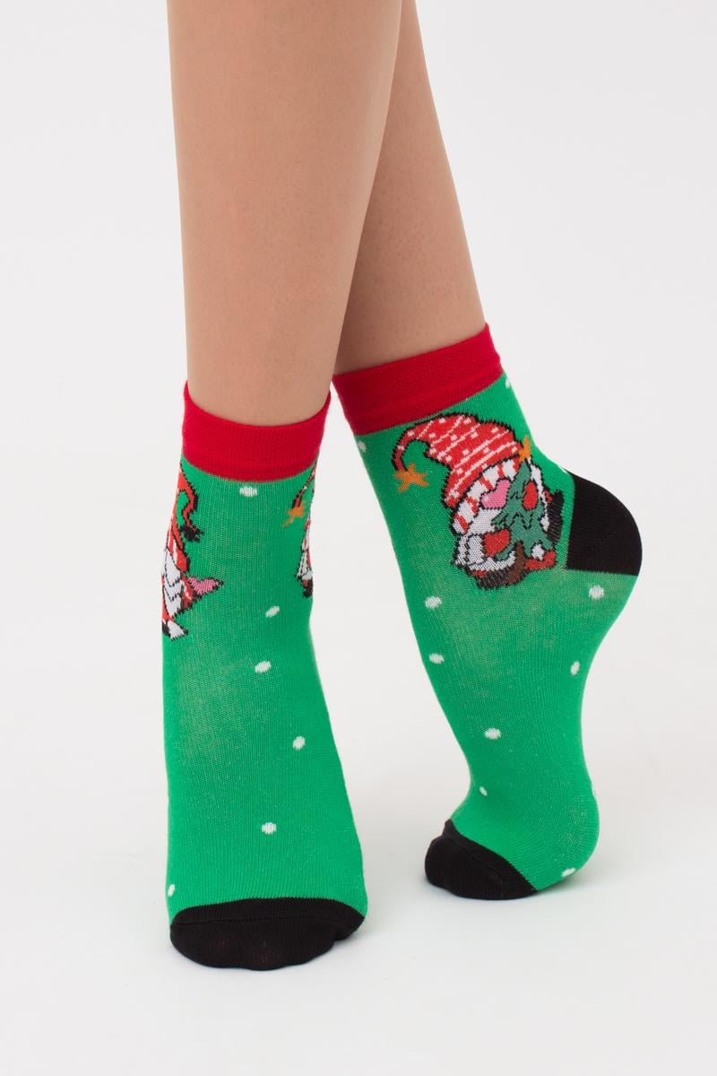 Носки детские хлопчатые Giulia KS3 NEW YEAR 2110 р. 24-29 Green-island Green (31034019)