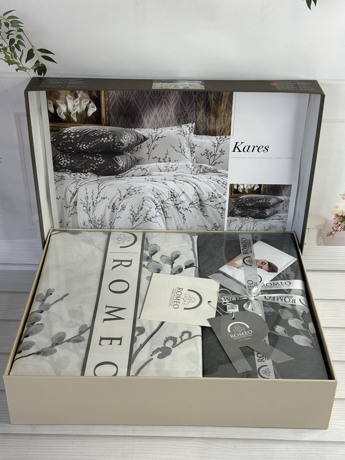 Комплект постільної білизни Yazen Великодній в квіти поплін Євро Сірий (Yazen2) - фото 4 Комплект постільної білизни Yazen Великодній в квіти поплін Євро Сірий (Yazen2) - фото 4