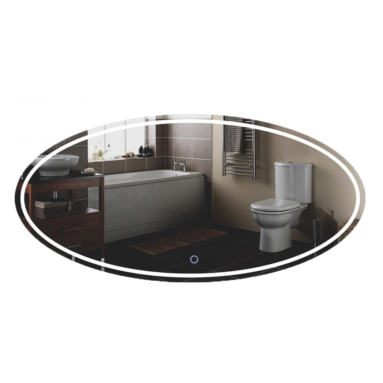 Зеркало LED ф-ции подсветка/антизапотевания/время/температура 165/90х70 см (1835635221)