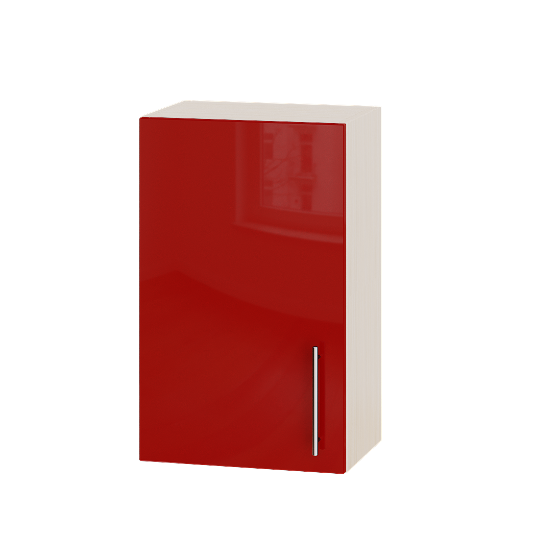 Шкаф верхний Эверест Модерн модуль Верх В01-450 45х30х72 см Красный глянец/Дуб Молочный (04844)