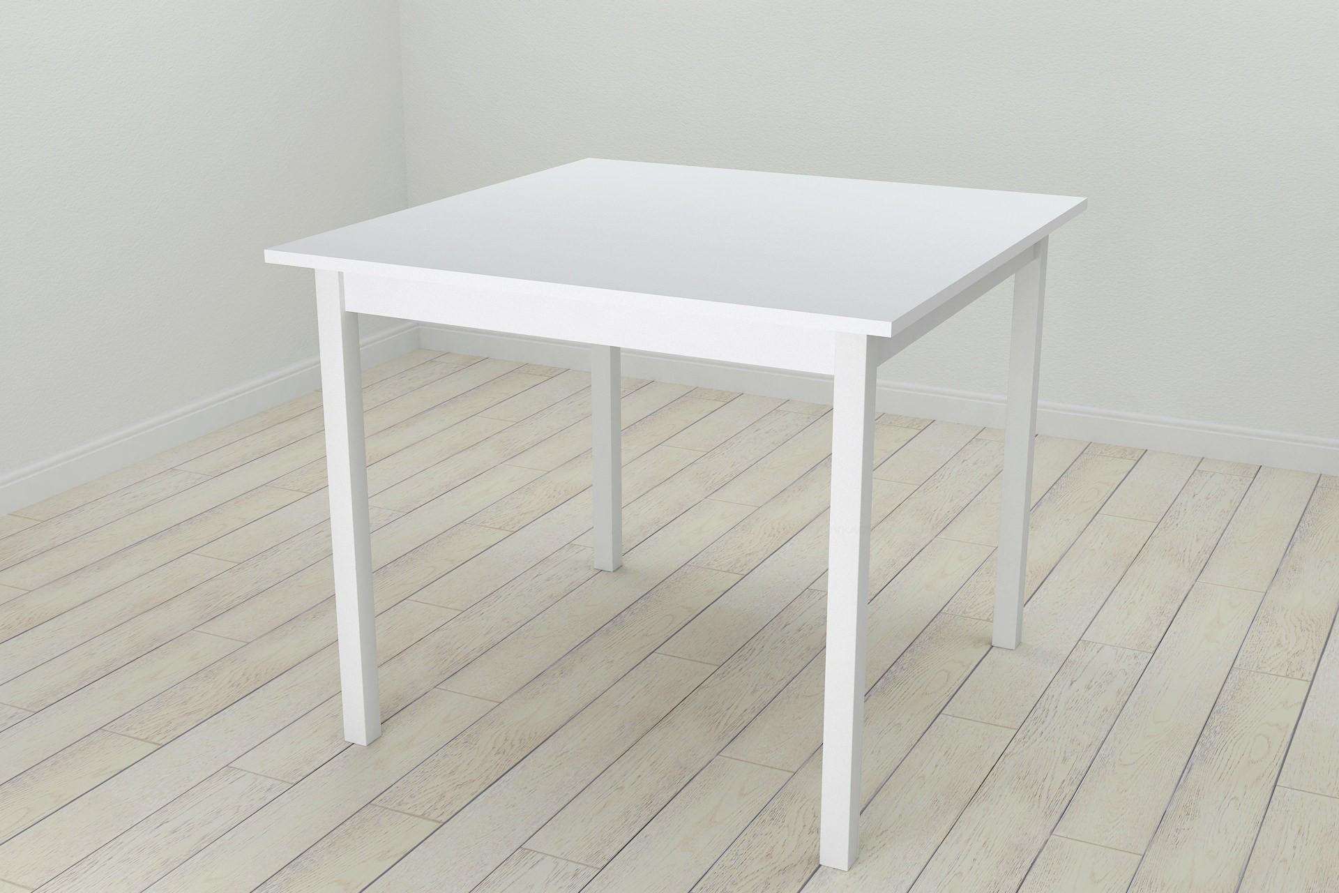 Обеденный стол Ferrum-decor Диего ДСП 16 мм 75x90x90 см Белый/Белый (FRD-106311)