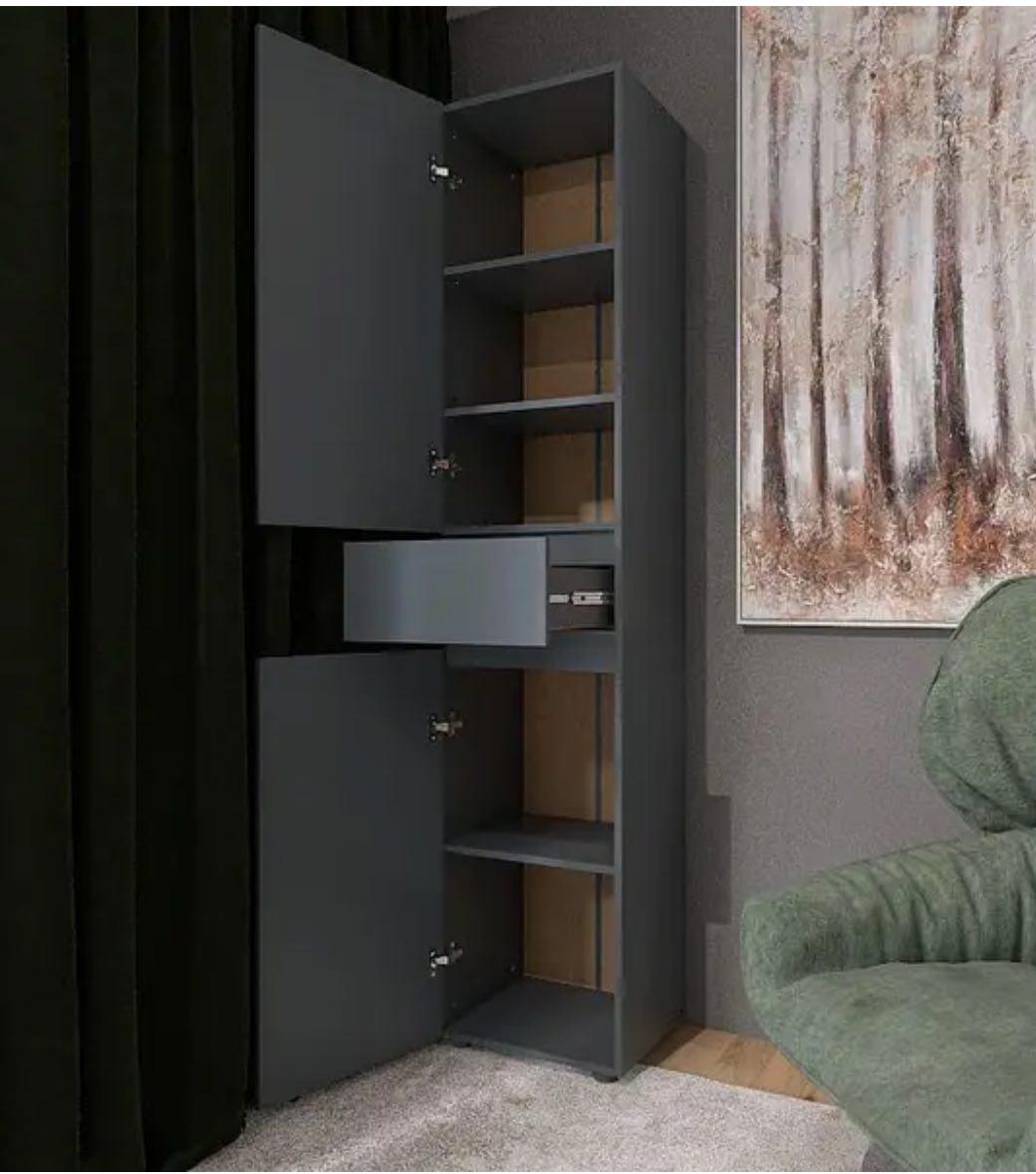 Пенал ПЛ-1 Лайт Эверест 2080х380х450 мм 2Д 1Ш Графитовый - фото 2 Пенал ПЛ-1 Лайт Эверест 2080х380х450 мм 2Д 1Ш Графитовый - фото 2