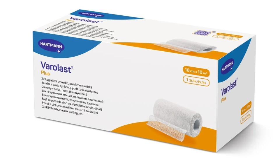 Компрессионный эластичный бинт Varolast Plus с цинковой массой 10х10м 1 шт.