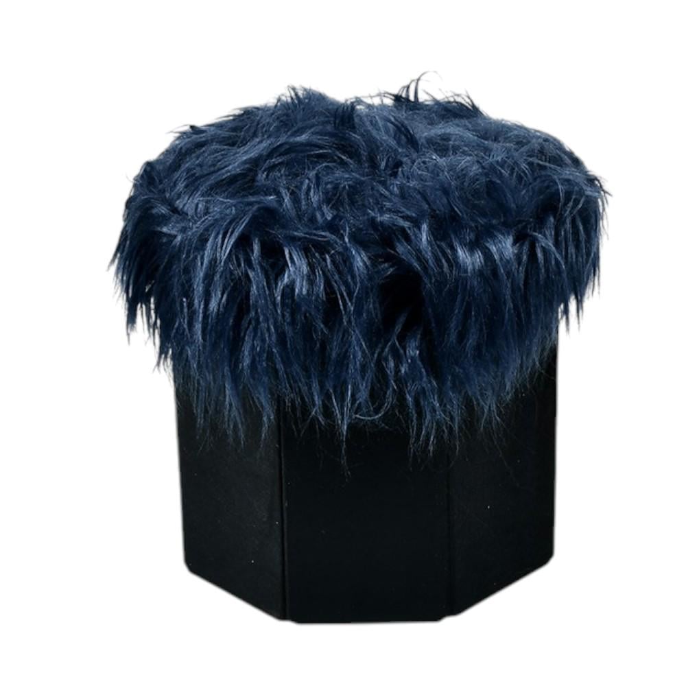 Тумба-пуф с крышкой Stenson Mossy 30х28 см Темно-синий (R33436)