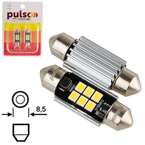 Лампа PULSO/софітна/LED C5W /36мм/CANBUS/9SMD-2835/12v/2,9W/315lm White (LP-36C5W) - фото 3 Лампа PULSO/софітна/LED C5W /36мм/CANBUS/9SMD-2835/12v/2,9W/315lm White (LP-36C5W) - фото 3