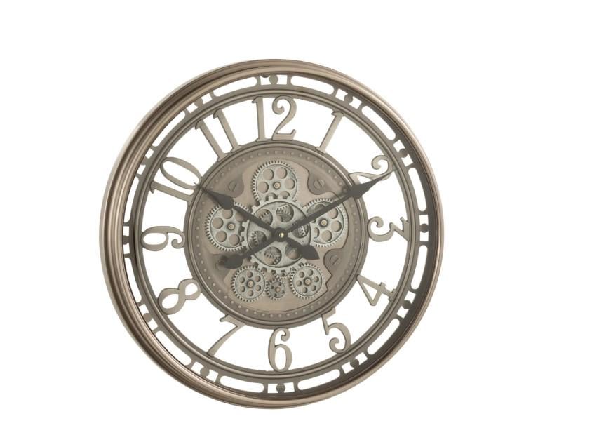 Часы настенные J-LINE круглые d 53 см Серебристый