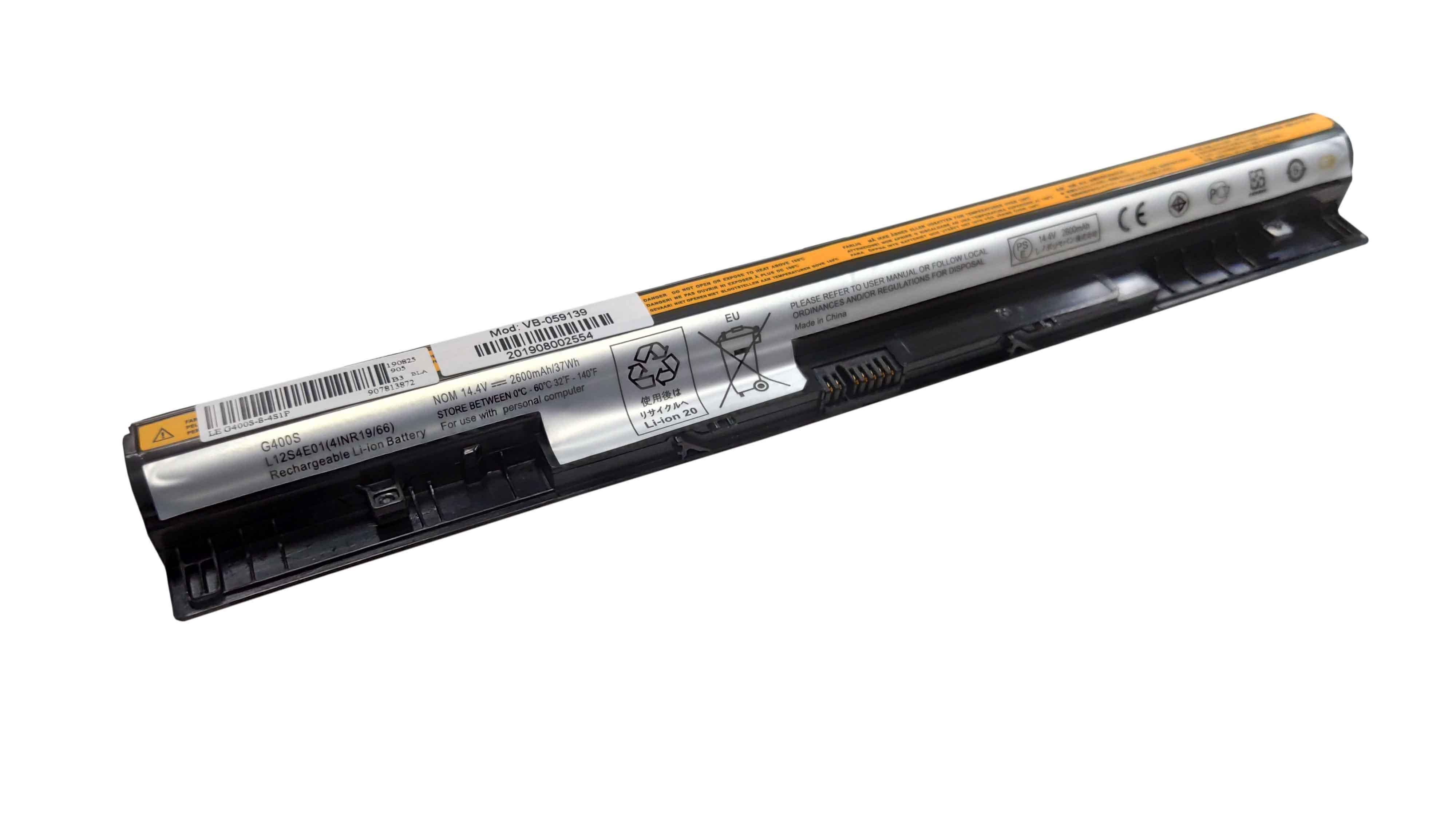 Акумулятор для ноутбука Lenovo L12S4A02 Ideapad G500S 14,4V 2600 mAh OEM Black
