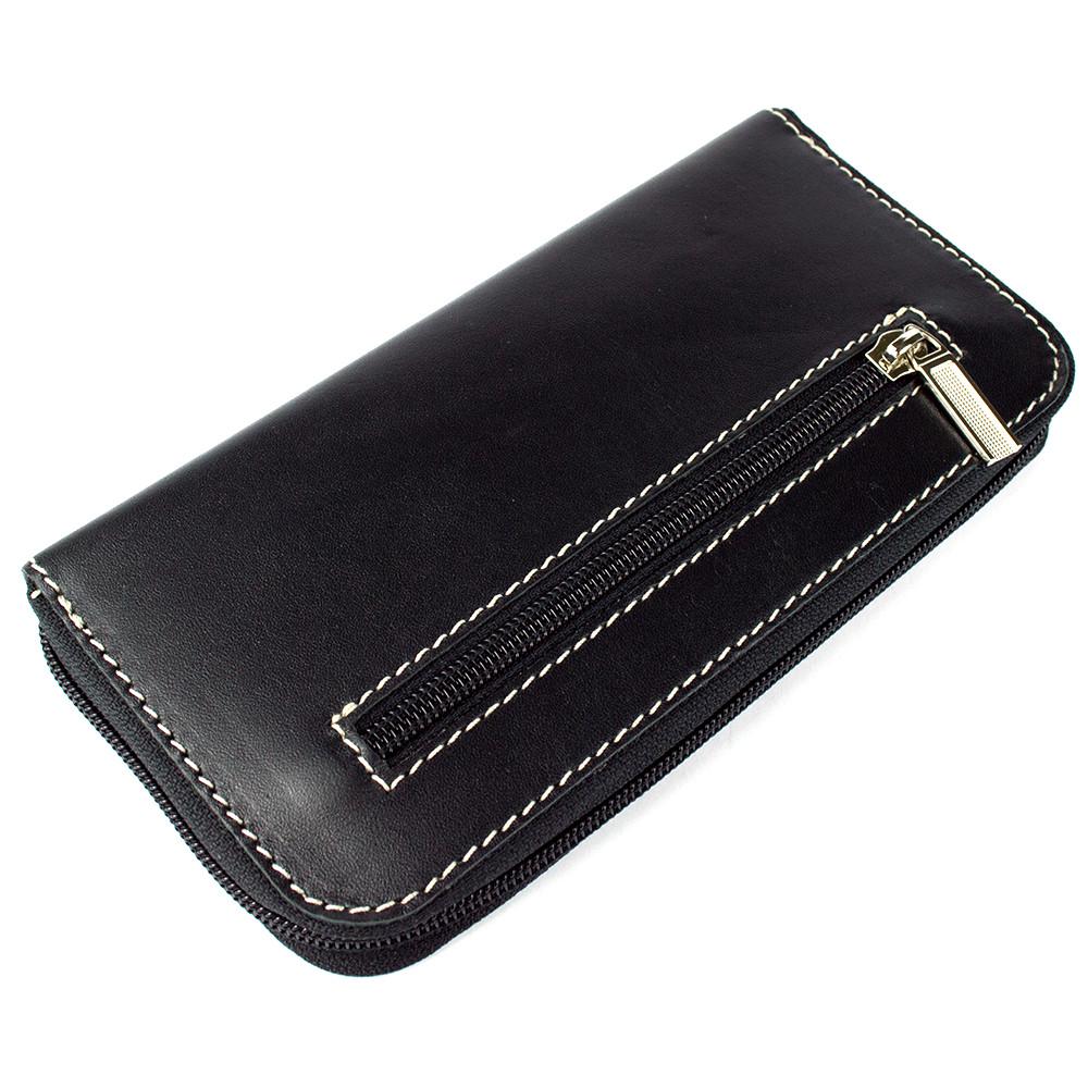Кошелек женский кожаный LIKA на молнии Черный