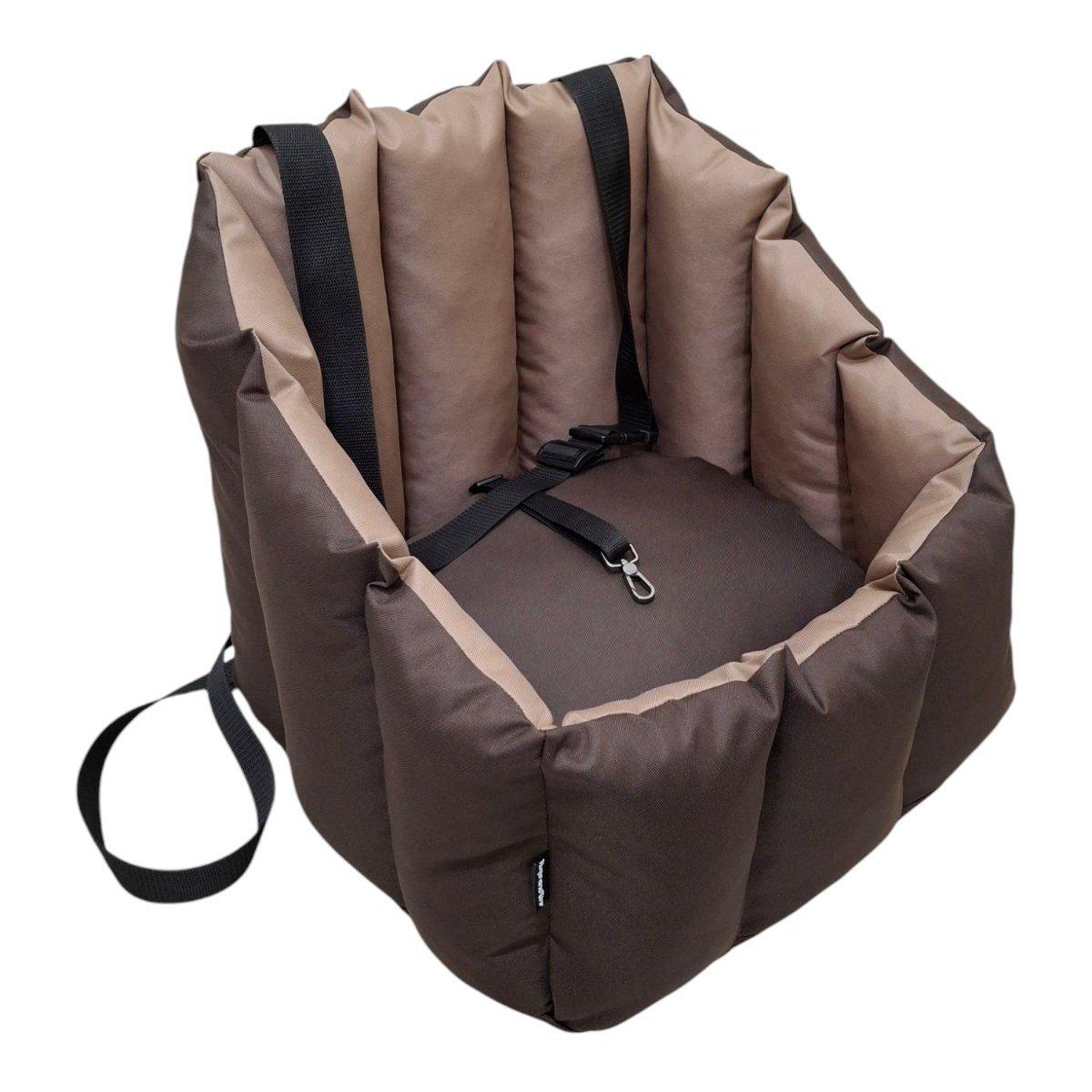 Кресло автомобильное для собак Huge and Tiny Oxford 50х45 см Темно-коричневый/Карамельный (7635) - фото 5 Кресло автомобильное для собак Huge and Tiny Oxford 50х45 см Темно-коричневый/Карамельный (7635) - фото 5