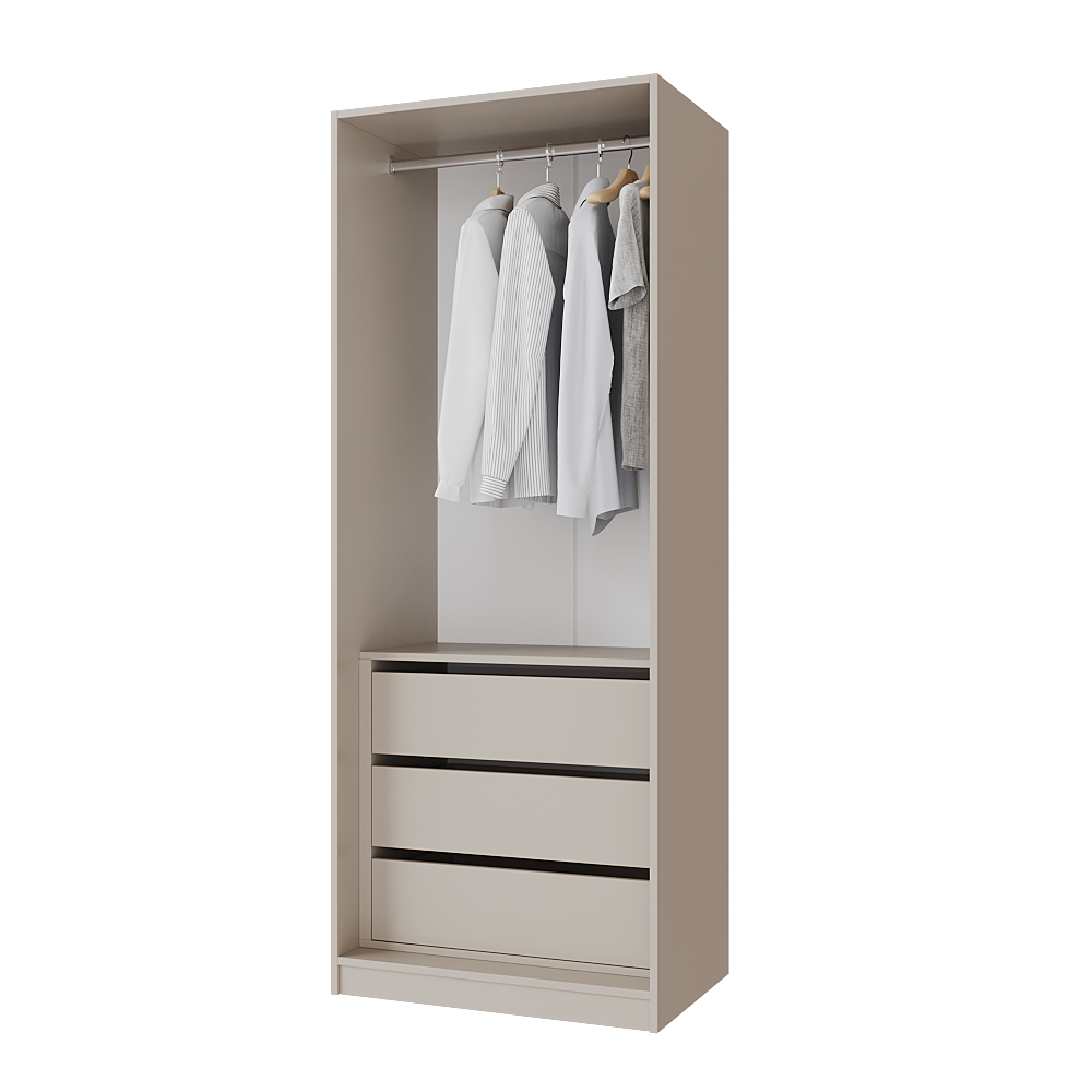 Шкаф распашной с тумбой Меблітренд Чиназес ЧиТ-800 800х500х2050 мм Кашемир (27261810) - фото 2 Шкаф распашной с тумбой Меблітренд Чиназес ЧиТ-800 800х500х2050 мм Кашемир (27261810) - фото 2