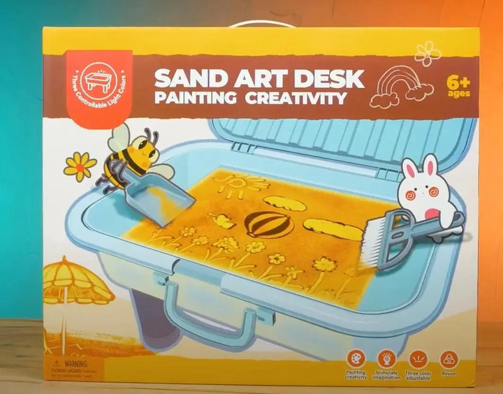 Столик для піскового малювання з підсвіткою та творчим набором BL 377 Блакитний (25906098) - фото 6 Столик для піскового малювання з підсвіткою та творчим набором BL 377 Блакитний (25906098) - фото 6